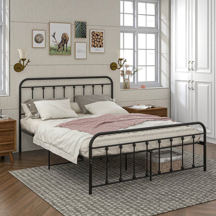 August Grove Cletus Double (4'6) Bed Frame | Wayfair.co.uk